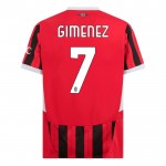 Günstige Fußballtrikots AC Mailand Gimenez 7 Heimtrikot 2024-25 Kurzarm